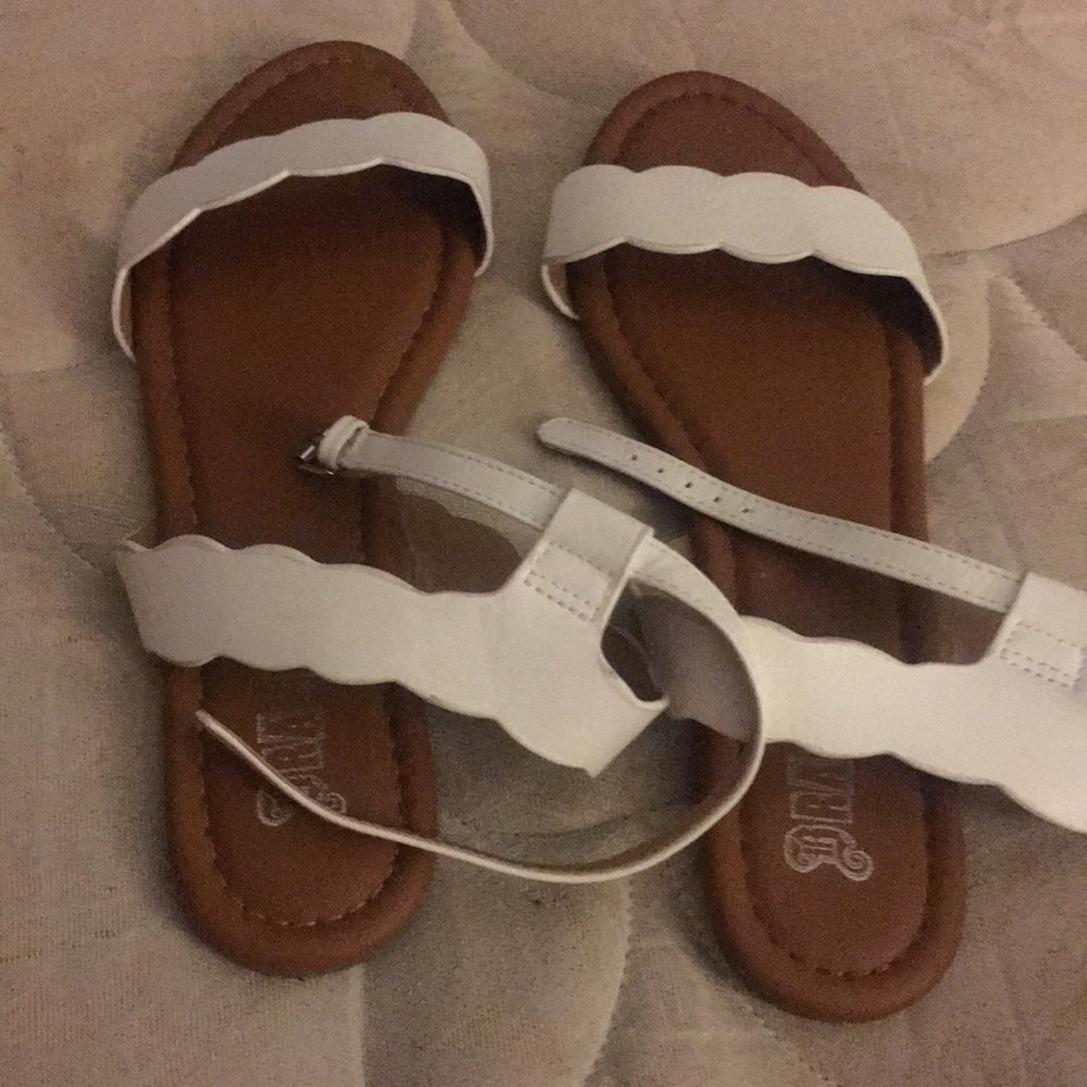White sandals